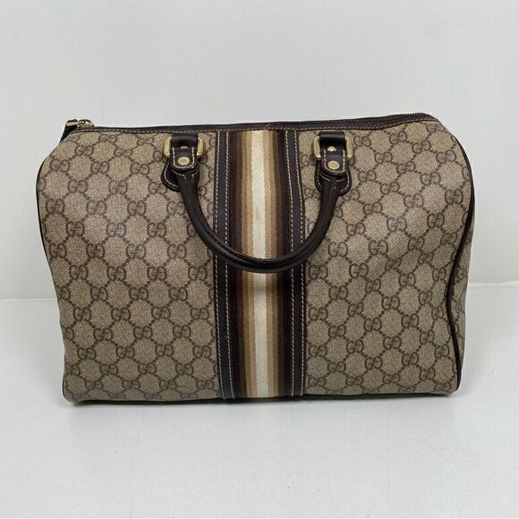 Gucci Web Joy Boston Bag GG Coated Canvas Medium - Picture 3 of 16